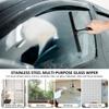 Shower Squeegee Glass Clean Scraper Stainless Steel Rubber Washing Window Car Glass Bathroom Mirror Squeegee Wall Hanging Hook