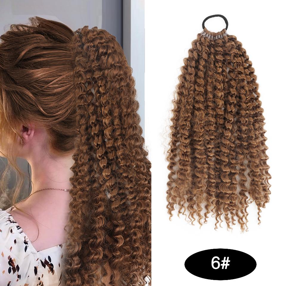 Küçük Kıvırcık Uzun At Kuyruğu Saç Uzantıları Lastik Bant Stili Sentetik Isıya Dayanıklı Elyaf At Kuyruğu Saç Uzantıları Siyah Kırmızı Kahverengi Kadın Peruk