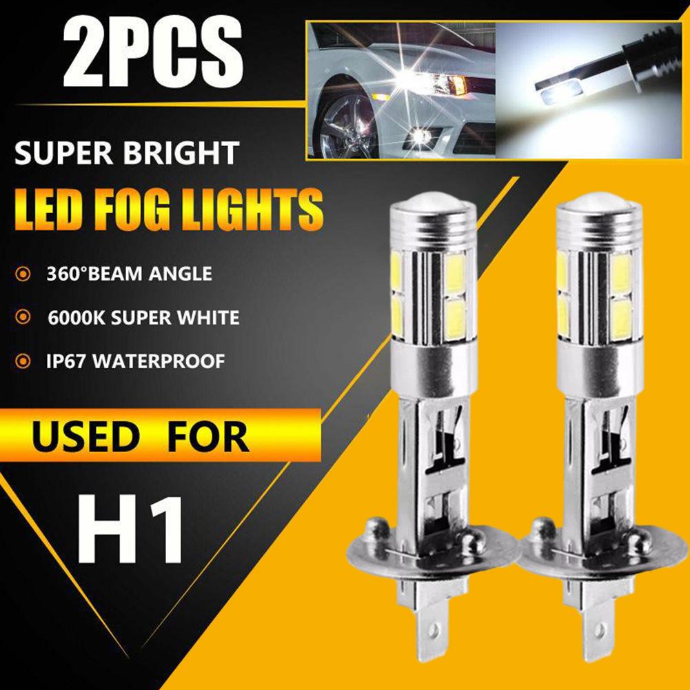 

2 шт. H1 H3 светодиодные лампы высокой мощности супер яркие светодиодные лампы 10-SMD автомобильное декодирование 6000K лампа света 56 N1V1