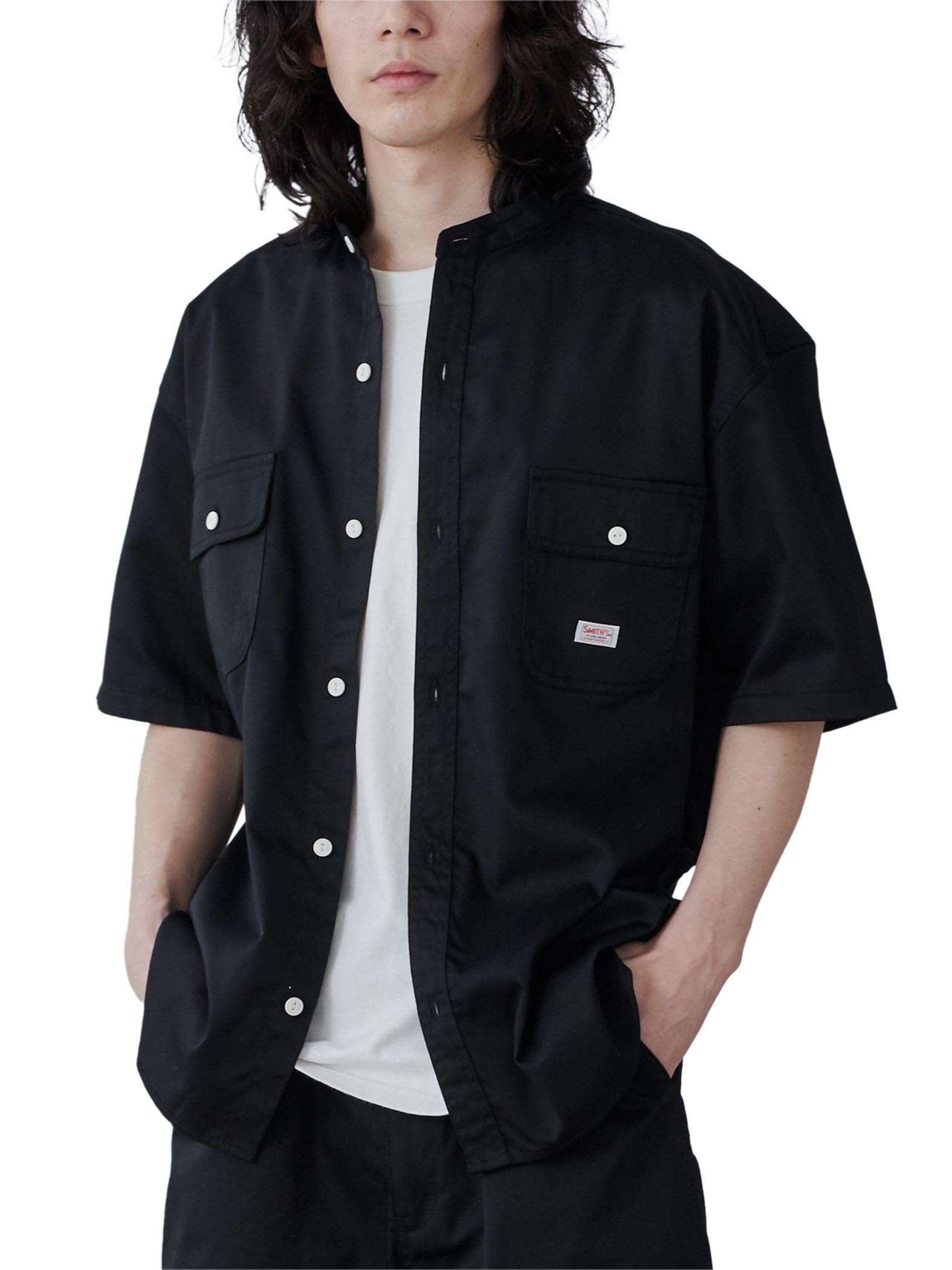 

Cohen SMITHS Custom Band Collar Work Shirt, 75156430115 0950 BLACK (09), Size M