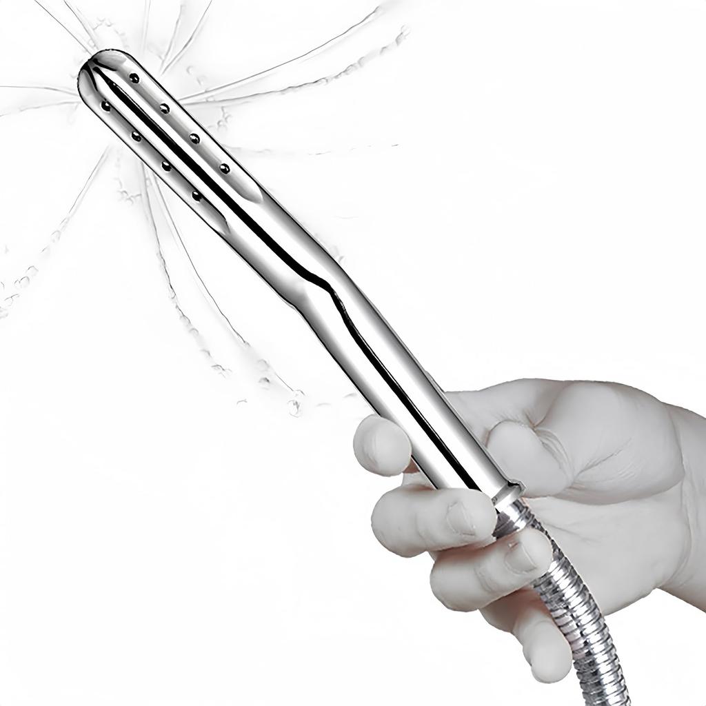 Orirya Anal Plug Shower Head Aluminum Alloy Bent Tube Anal Cleaning Nozzle Anal Expansion Anal Goods Adult Toys Adult Goods Anal Development Anal Plug