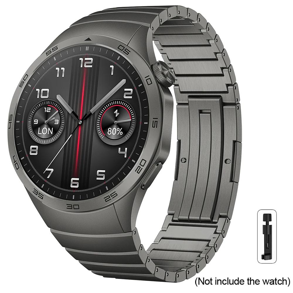 Luksusowy Stalowy Pasek do Huawei Watch GT4 46mm 22mm Pasek Bez Szpar Correa Szybkozamykacz Szybkie Dopasowanie Bransoleta Męski Styl