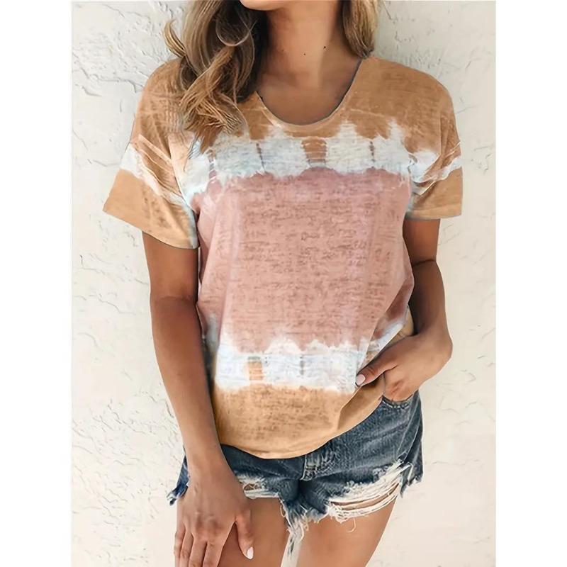 Summer Women's T Shirt Causla Short Sleeve Tops Fashion Streetwear 3d Print Oversized Clothing Crew Neck Pullover