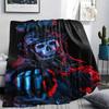 1PC GHOST Print Flannel Blanket, High quality Comfortable for All Seasons, Home Decor, Warmth and Comfort, Perfect for Christmas Gifts159