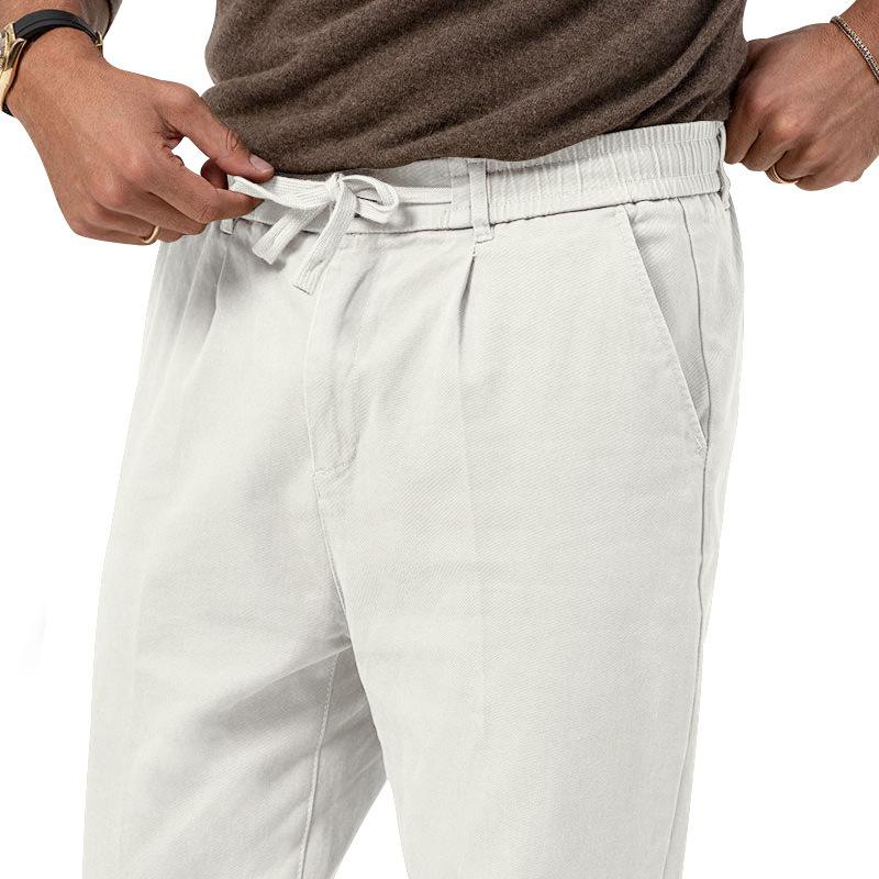 Men's large size casual trousers men's trend business casual trousers spring and autumn new straight solid colour men's clothing