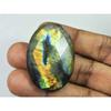 Natural Labradorite 29X42MM Oval Checker Cut Stone Cabochon Gemstone 90Cts. SK-2530