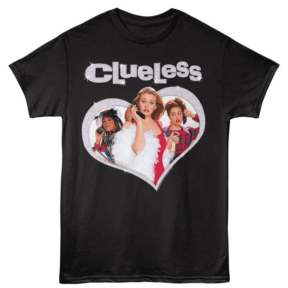 Clueless 90 s Movie Diamond Bling Heart & Logo Men s T Shirt M