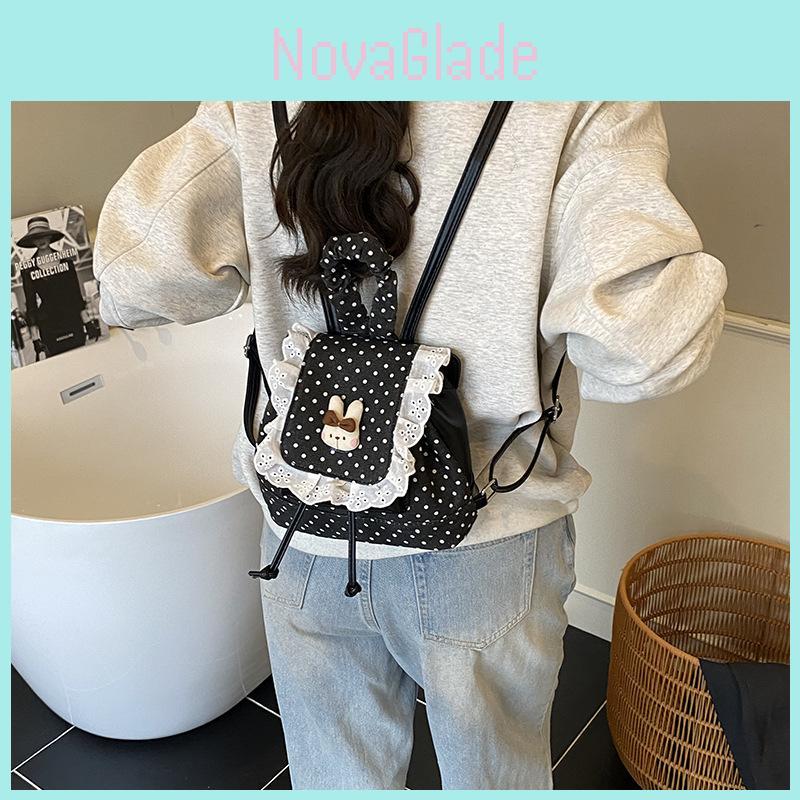 Sweet Style Mini Backpack Featuring Lace Elements For Womens Daily Fashion