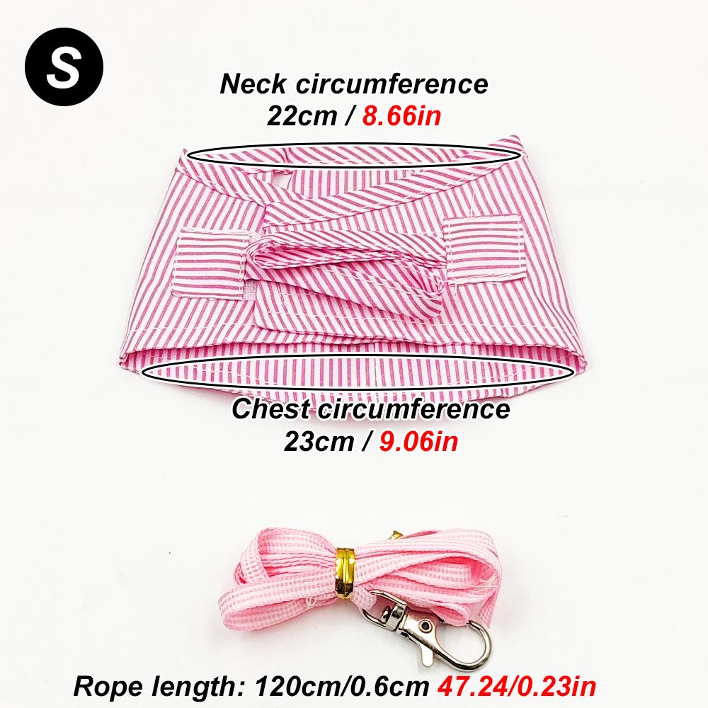 Bunny Harness Leash Set with Chest Strap for Pet Small Animals Guinea Pig Hamsters Chinchilla Rabbits Outdoor Walking Supplies