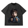 Black Source  ANIME MANGA VINTAGE WASH UNISEX TSHIRT  Octopus Men Harajuku TShirt Japanese Style