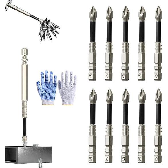 Tidepick High-Magnetic Screwdriver Drill Bit Set, Lagonshop Strong Magnetic Durability Driver Bit, Anti-Slip Magnetic Electric Screwdriver Set,