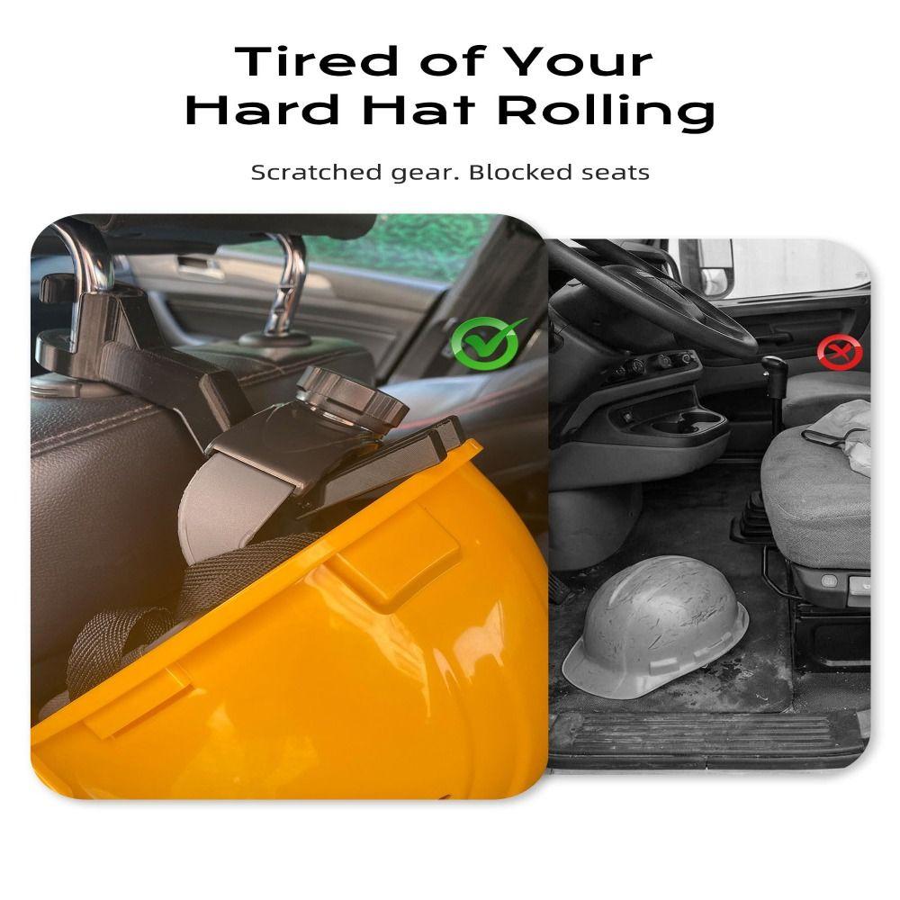 Durable Plastic Car Headrest Hook Clip on Design Space Saving Hook Clip Black Finish Secure Grip Storage Hook Car Interior