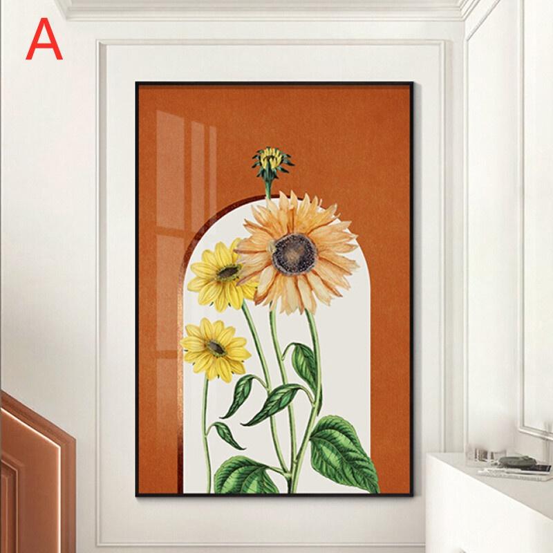 Canvas Prints Wall Art Blooming Yellow Chrysanthemum Butterfly Painting Printed On Canvas Wall Decor Posters Wall Decorations Gift