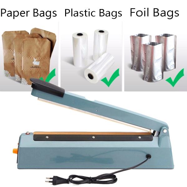 400W 220V Impulse Sealer Poly Bag Plastic Closer Sealing Wrap for Home Kitchen Dropshipping Hand Pressure Sealer Machine