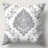 Gray Floral Pattern PillowcaseSuitable for Sofa Car Bedroom Decorative Cushion Cover Pillow Cover