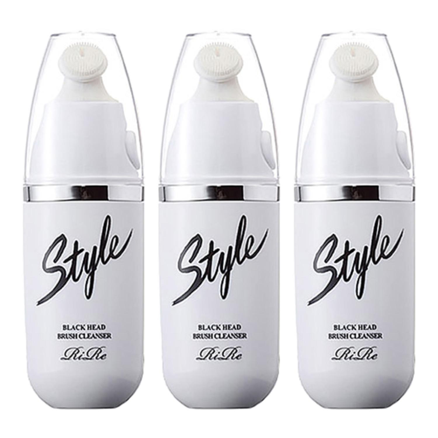 RiRe Style Blackhead Brush Cleanser Pore Purifying & Exfoliating Gel, 20ml (Pack of 3)