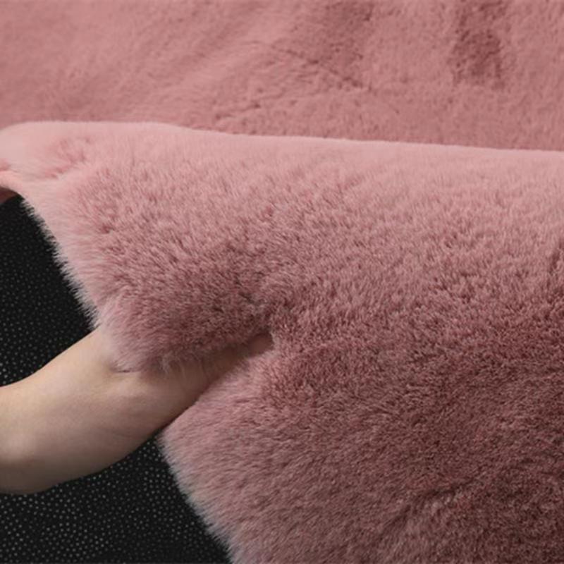 Ins-Stil Maschinenwaschbarer Teppich aus Kunsthasenfell für Wohnzimmer und Schlafzimmer Other sizes (non-returnable)