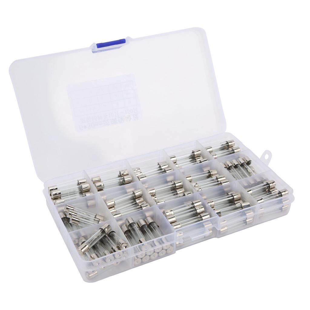 150Pcs Glass Fuse Protection Circuit Easily Use Tidy Specification Fast Fuse with Plastic Box