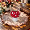 1 Cute Red and White Polka Dot Mushroom-Shaped Ornament, Dual-Purpose as a Pen Holder and Vase, Desktop Storage Decoration, Cute Home Decor Item