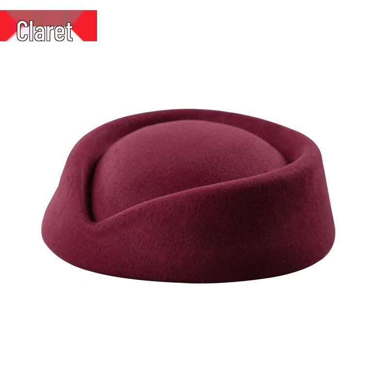 Women's Flight Attendant Hat: British Style Aviation and Stage Performance Uniform
