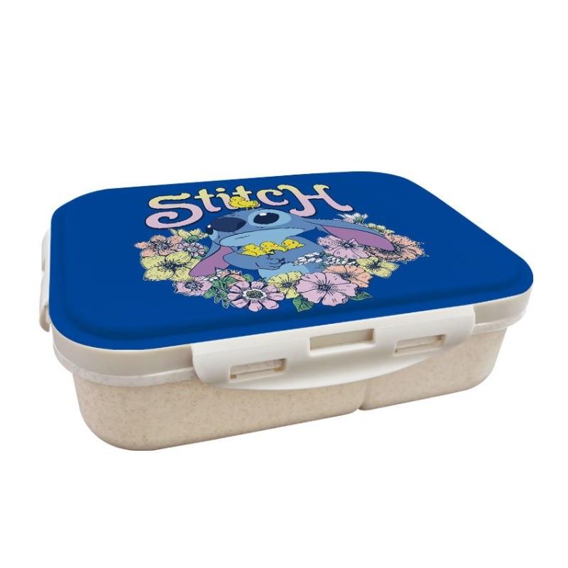 Anime Cartoon Stitch Printed Wheat Straw Lunch Box