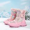 Snow Boots Children's 2025 Winter New Velvet Thickened Warm Large Cotton Boots Non-slip Velcro Medium and Old Children's Tide