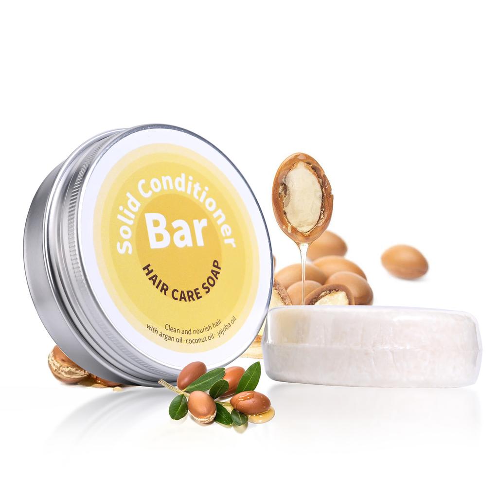 Plant Essential Oil Hair Conditioner Soap Rich In Argan Oil Coconut Oil Jojoba Oil Deep Hair Care Soap Used with Shampoo Soap