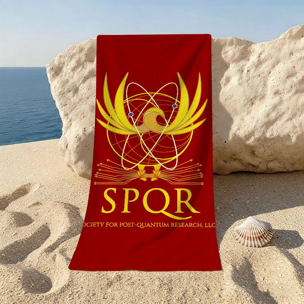 Asciugamano Logo SPQR Romano Asciugamani Per Spiagge Studi di Yoga Palestre Terme Piscine E Picnic