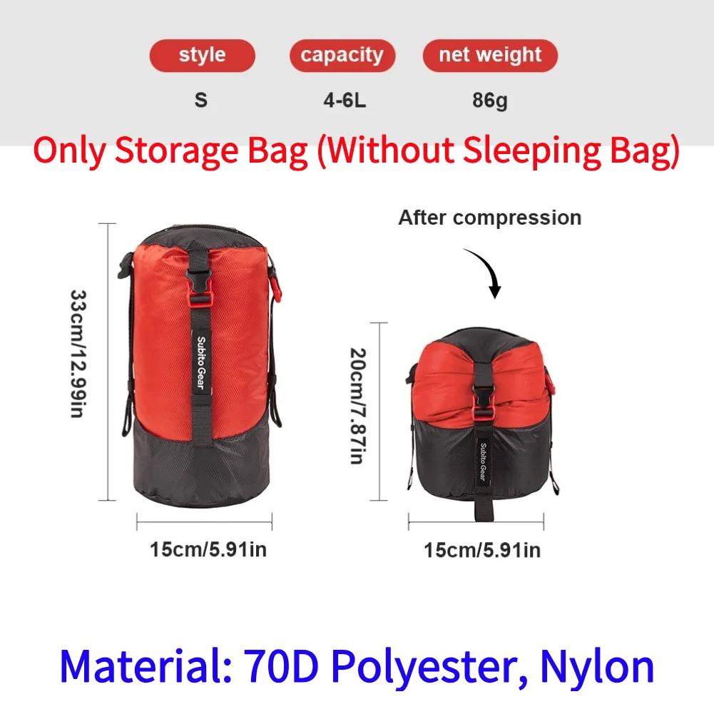 Outdoor Sleeping Bag Stuff Sack Waterproof Sleeping Bag Compression Storage Bag Large Capacity Space Saving for Camping Hiking