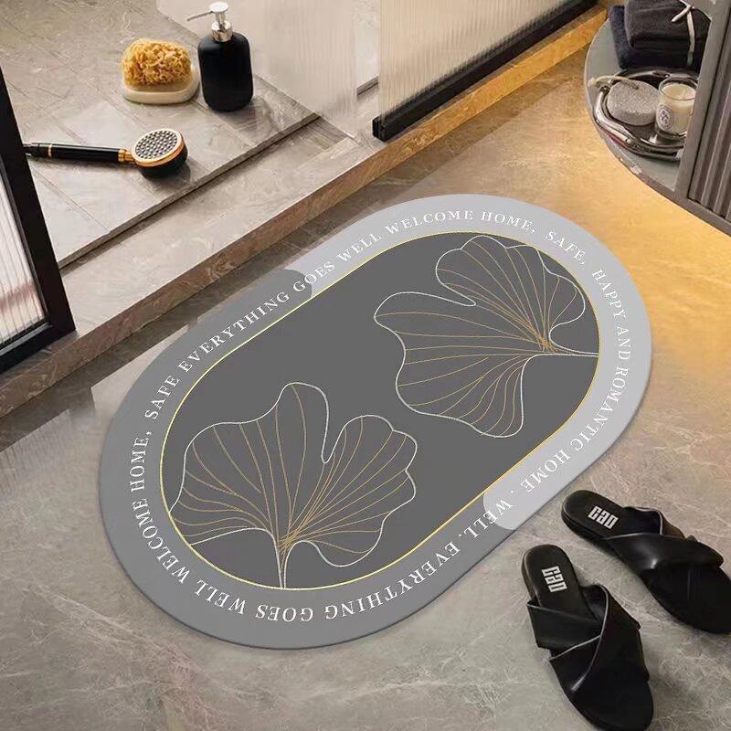 Soft diatom mud bathroom absorbent floor mat non-slip quick-drying foot mat toilet toilet door mat toilet carpet