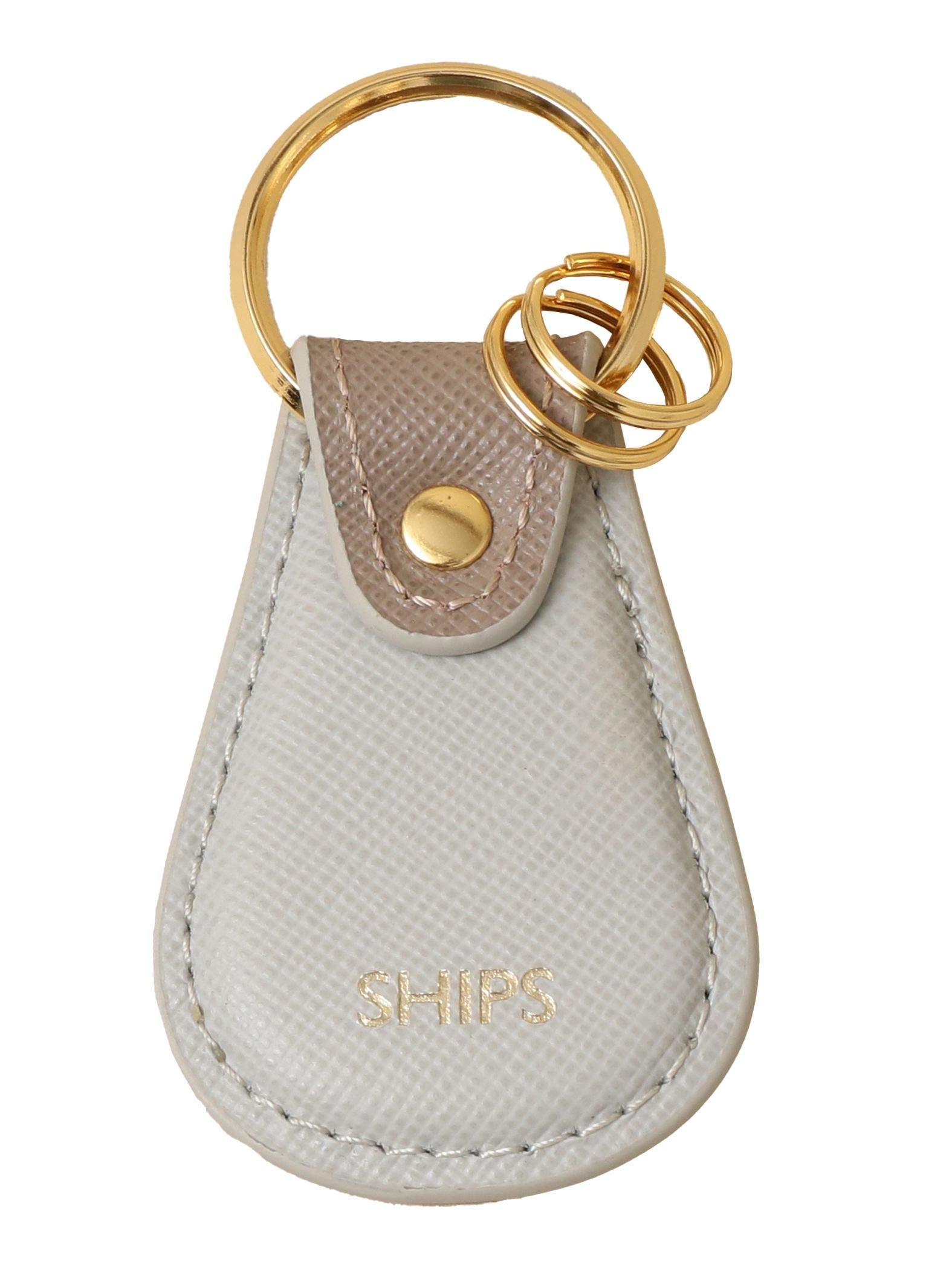 

WEB Advance SAFFIANO LEATHER 2 Tone Keychain 110040005 Beige ONE SIZE [Ships] Men s