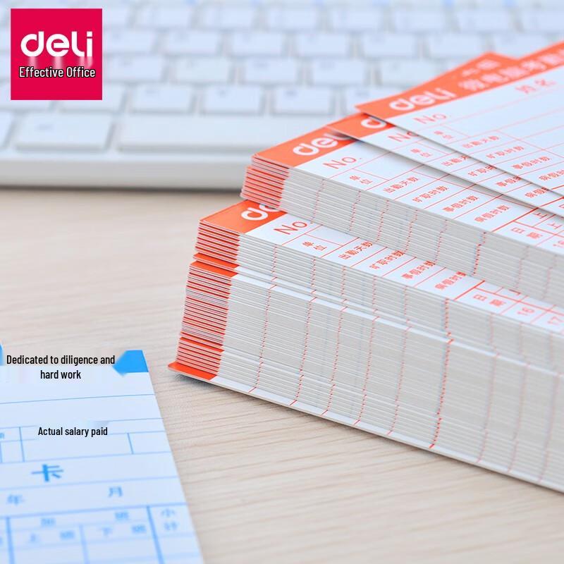 Deli 3935 Attendance Punch Cards