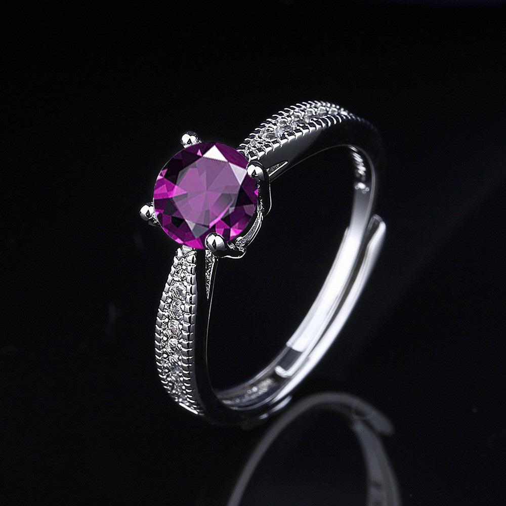 2026 Exquisite Ring Classic Four-claw One-carat Moissanite Light Luxury Proposal Ring