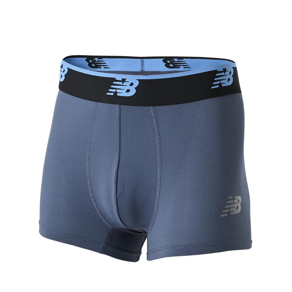 Boxer Mesh 3 Front 3 Quick 3 MYL L [New Balance] Briefs, Boxers, Inch, Closure, Pack, Men's (LAU13048), Dry, Pack, (Mercury Blue/Essential