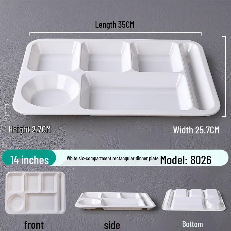 A5 Melamine Divided Cafeteria Tray