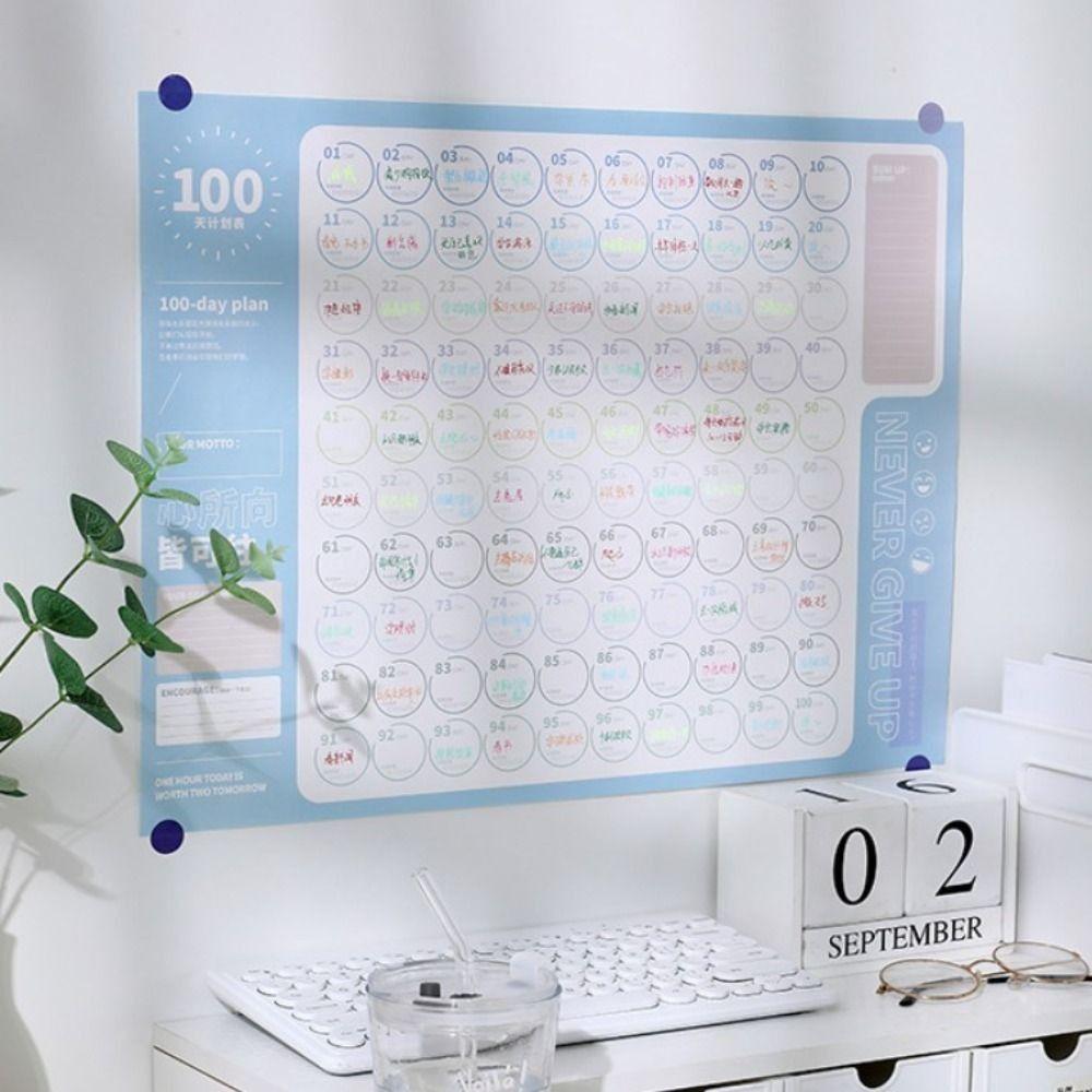 Agenda 100 Day Plan Sheet To Do List Wall Schedule Planner Plan Check List Sheet  Student