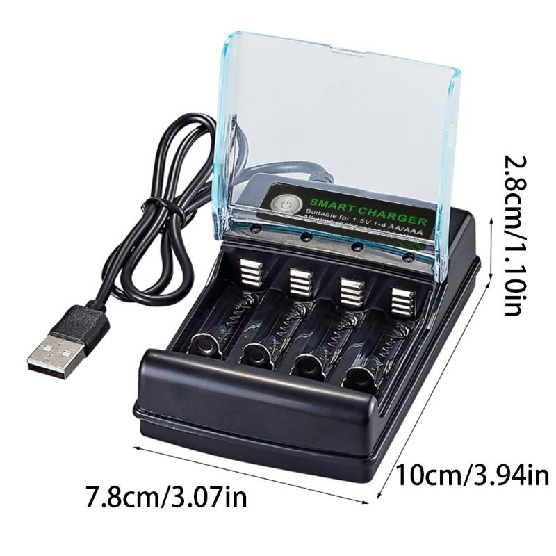 Alkaline Battery Charger 1.5V 4 Slots Digital Charging Circuit for Multiple Reusability and Friendly Electronics Power
