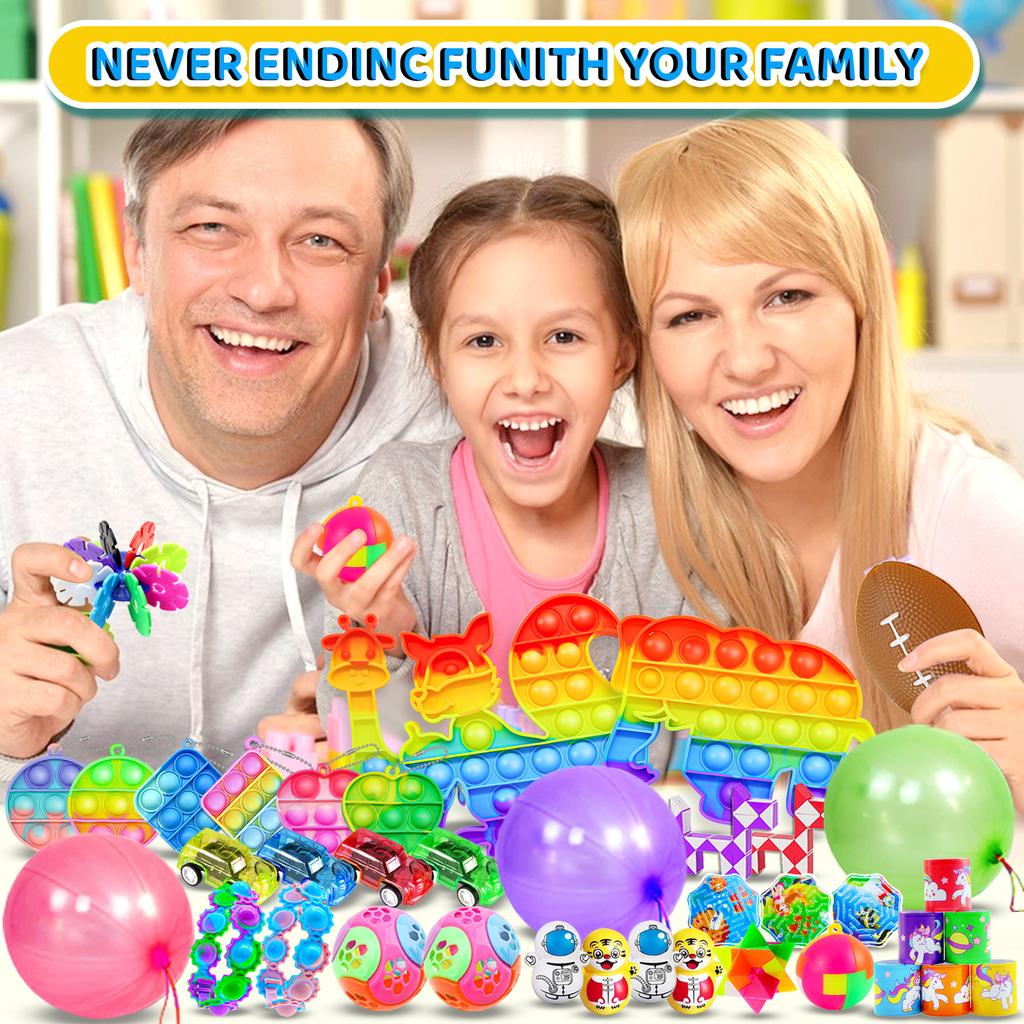 135Pcs Bulk Kids Party Favors Toy Fidget Toys Pinata Fillers Birthday Party Souvenir Gifts Present For Children'S