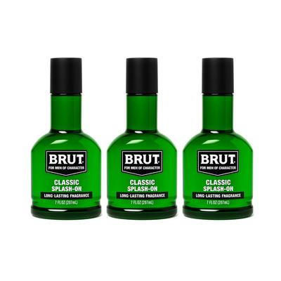 Herren Hautlotion 207ml Splash-On Brut Classic 3 Flaschen, 1 Set mit 3 207ml Flaschen