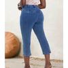 Women's High Waist Washed Women's Jeans Fashionable Versatile Straight Leg Pants
