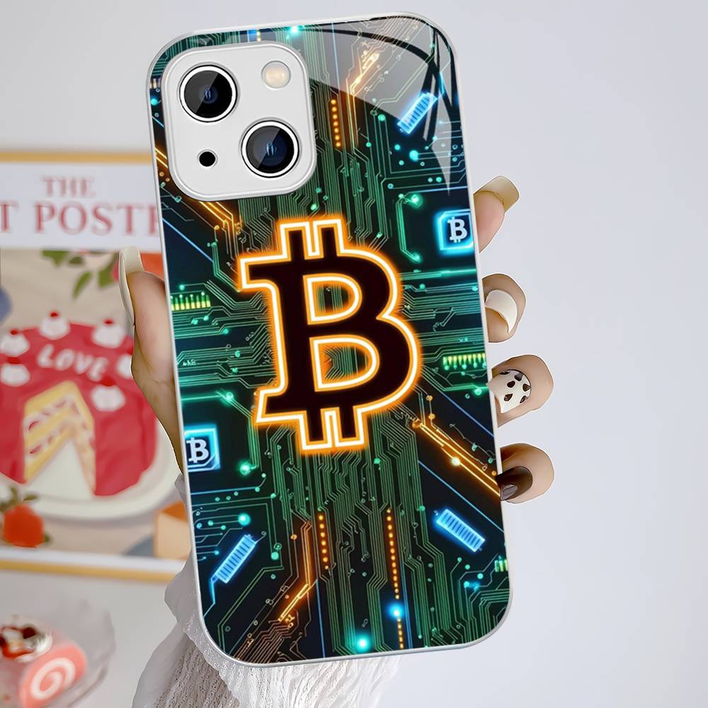Bitcoin Tempered Glass For Iphone 14 13 12 11 Pro Mini XS MAX 14Plus X XS XR Cover