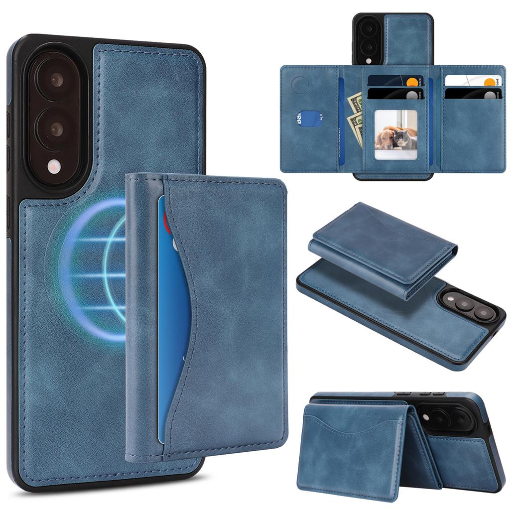 Magnetic 2 - In - 1 Case Wallet for Samsung S24 - 25 Series, Shockproof & RFID Blocking, 9 - Card Storage & Stand