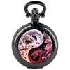 Vintage Retro White Pink Yin Yang Double Dragon Quartz Unisex Men Women Pocket Watch Quartz Necklace Pendant Clock Chain Classic Dial Jewelry Gift
