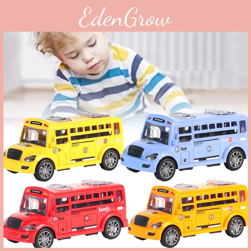 Bus Model School Toy Inertia Pull Back Mini Racing Car Children Educational Gift