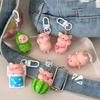 New 3D Piggy Keychain Cute Creative Cute Piggy Series Cartoon Animal Backpack Pendant Couple's Best Friend Gift Accessories
