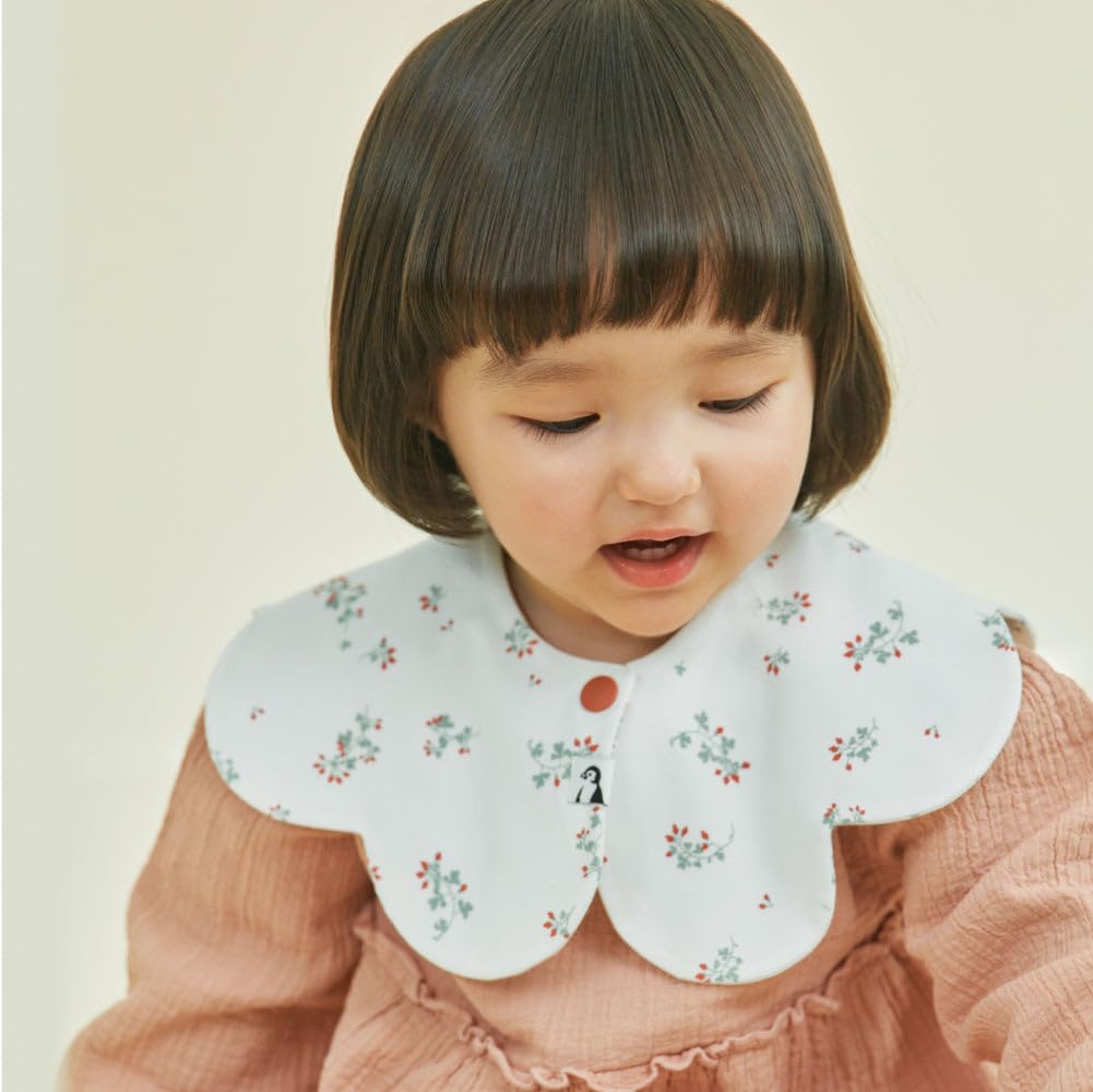 Konny Baby Bib Set Baby Bib Rolling Bib Absorbent and Quick Drying Simple Girl Boy Baby Coordination Baby Shower Gift Stylish Present 5 Blue [Konny]