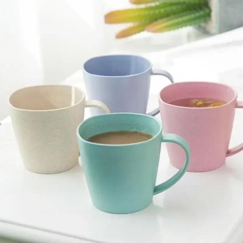 Healthy Wheat Straw Cup Environmentally Friendly Thickened Anti-cup Brushing Teeth Mouthwash Convenient Home Bathroom Supplies