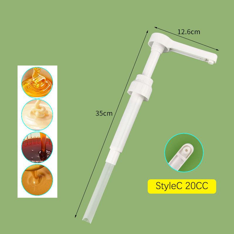 1600ml Transparent Coffee Syrup Bee Drip Double Scale Storage Dispenser pump Bottle Squeeze milk Bottle Honey Jar Container