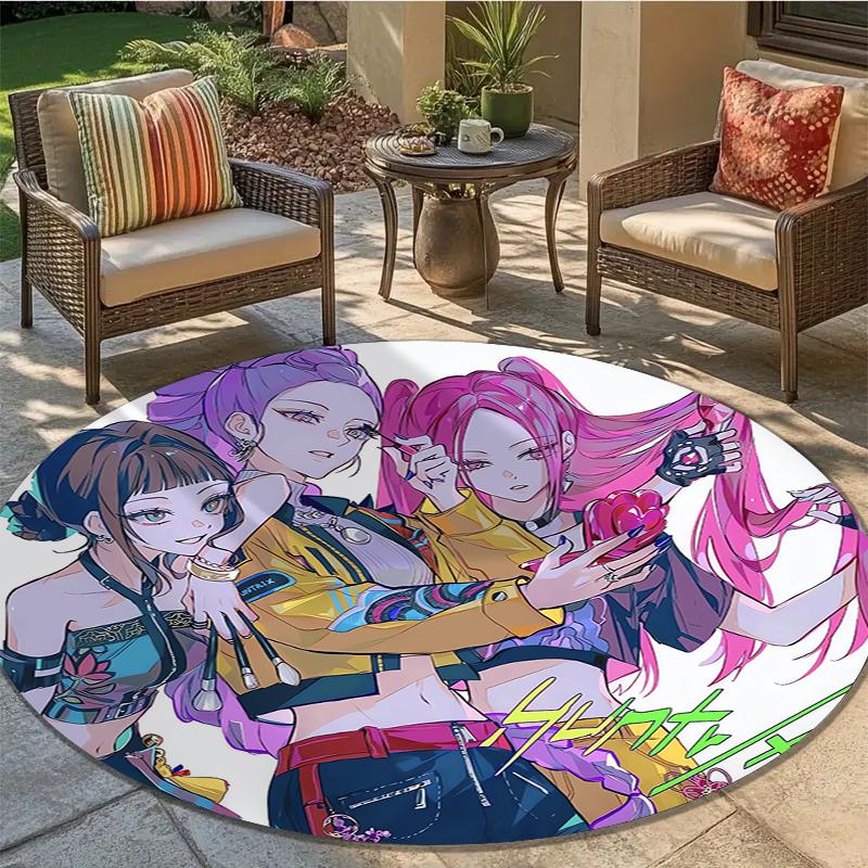 Hunter Cartoon Round Area Rug,Carpet Rug for Living Room Bedroom Sofa Playroom Decor,Non-slip Floor Mat Q0021