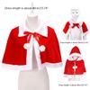 Christmas Santa Claus Party Costume Dress Up Shawl with Hat Outfit Red & White Gold Velvet 3 Type Optional for Adult Kid